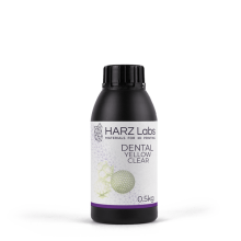 Течност за 3D печат на модели - Harz Labs Dental Yellow Clear Resin, 0.5кг Течност за 3D печат на модели - Harz Labs Dental Yellow Clear Resin, 0.5кг