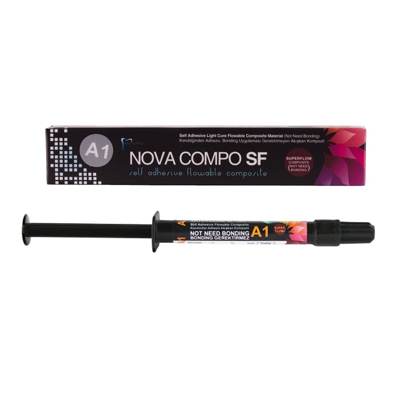 Nova Compo SF Super flow А2 3 ml - самоадхезивен композит Nova Compo SF Super flow А2 3 ml - самоадхезивен композит